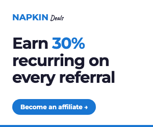 Napkin Deals affiliate banner, Rectangle — 300×250