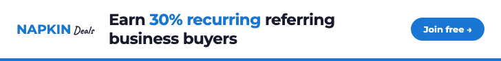 Napkin Deals affiliate banner, Leaderboard — 728×90